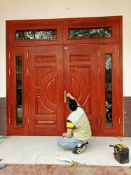 CỬA CHỐNG CHÁY VÂN GỖ 4 CÁNH