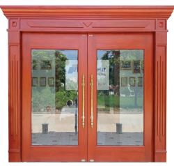 Cửa thủy lực vân gỗ mở quay TL03